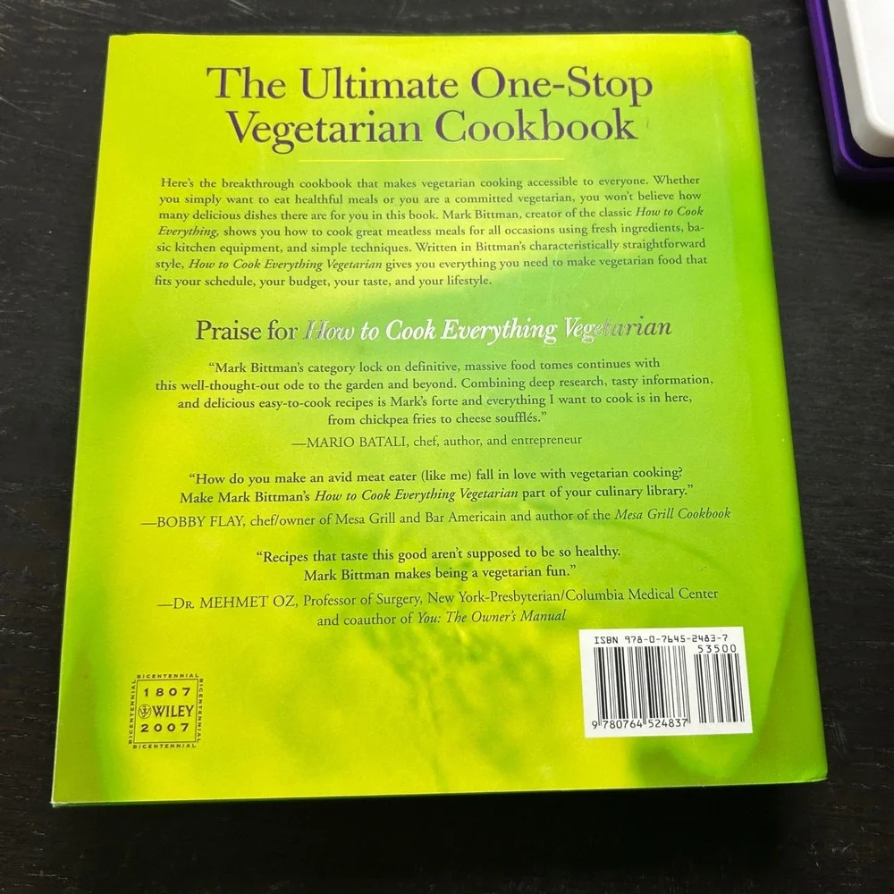 How to Cook Everything Vegetarian‎ Mark Bittman Hardcover Cookbook Meatless